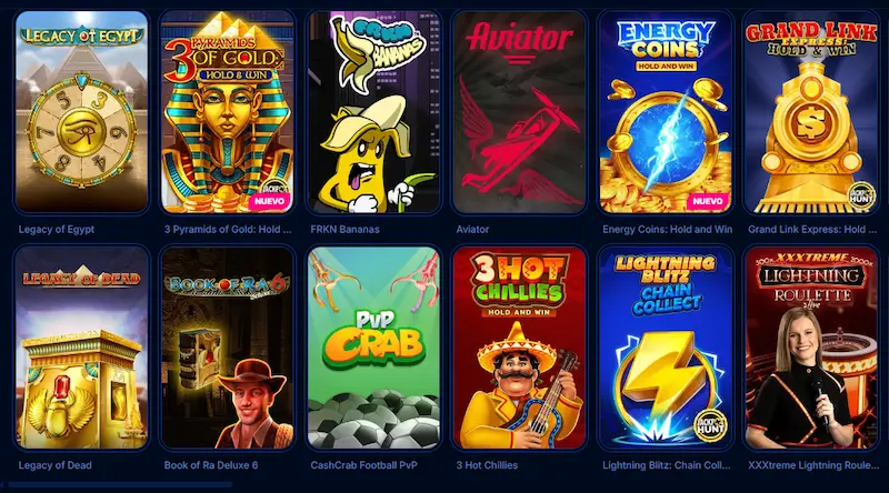 Boomerang Bet Casino juegos